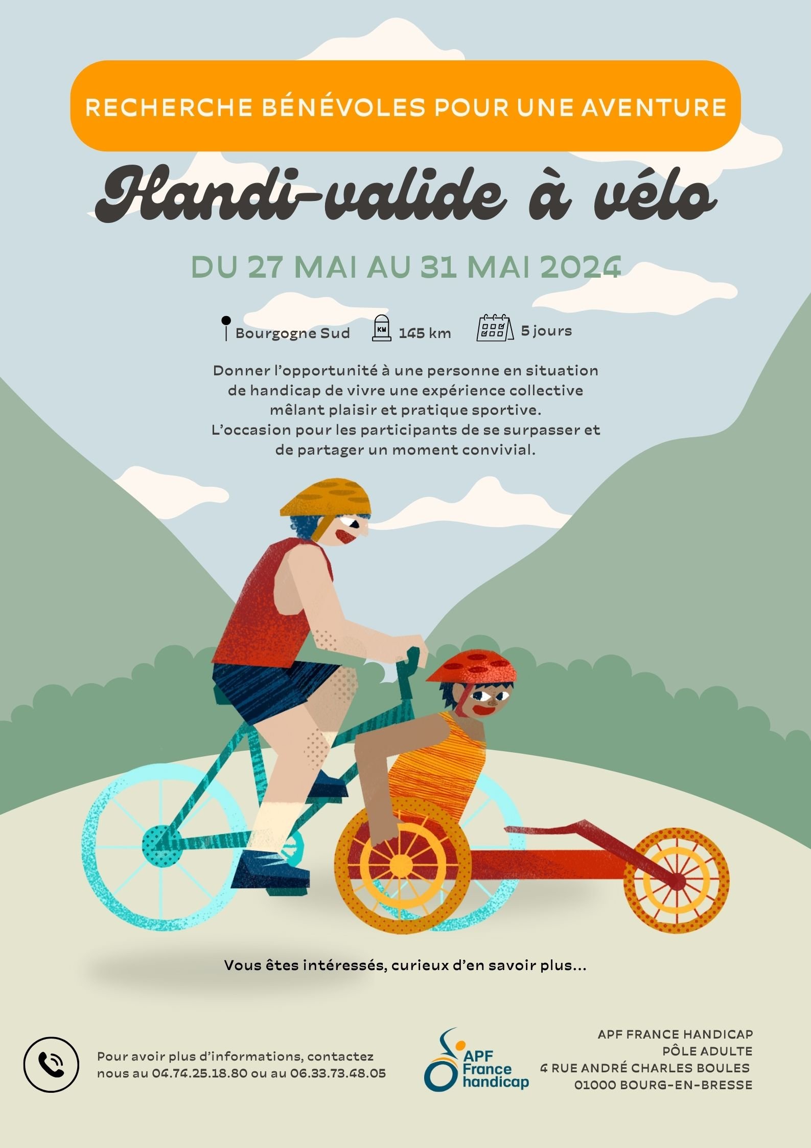 Flyers velo APF rech benevoles